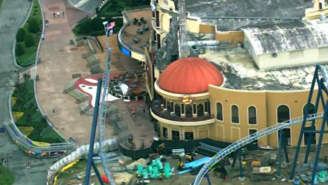 american flag raised atop 'fast and furious' coaster at universal studios florida