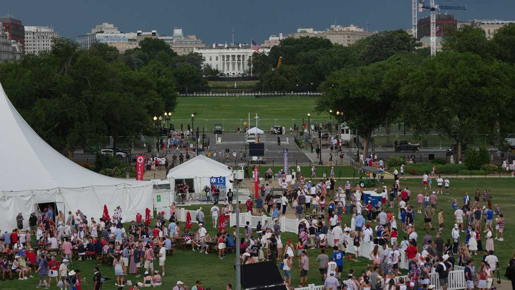 Storms force crowds to evacuate America 250 event