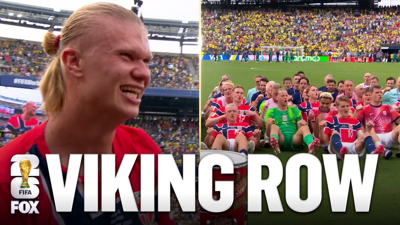 Erling Haaland Leads Norway in EPIC Viking Row Celebration After Advancing to Quarter-Final - FOX Sports