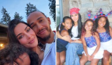 Kim Kardashian Shares Photos of Lewis Hamilton Hanging Out With Her Kids