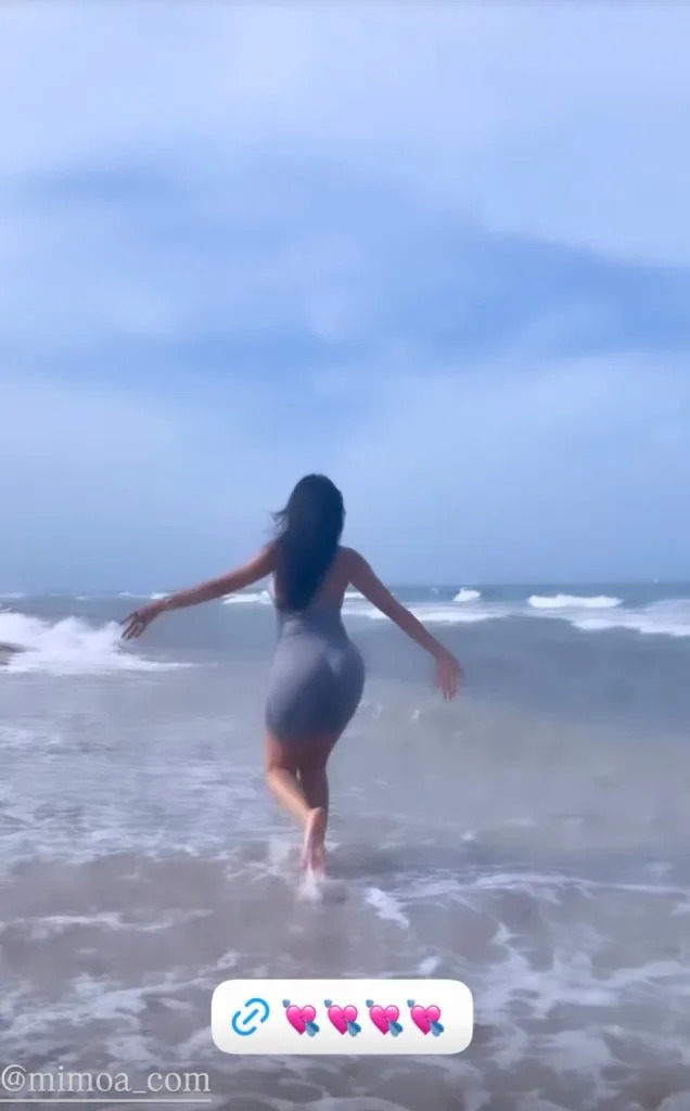Georgina Rodríguez dances on a beach in a July 2 Instagram story post. Instagram/@Georginagio