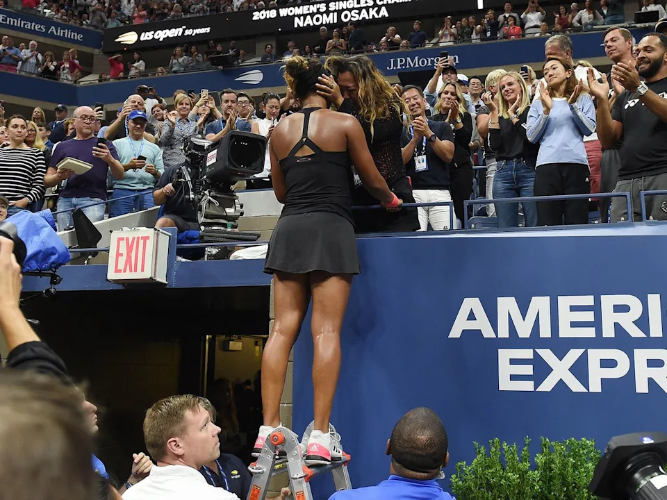 Tamaki Osaka and Naomi Osaka in 2018.Credit: Aflo Co. Ltd. / Alamy