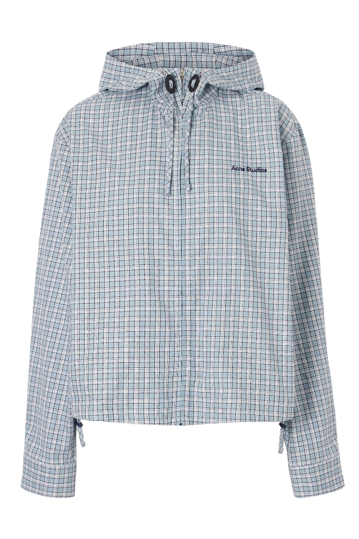 Acne Studios , Ofass Summery Logo-Embroidered Checked Cotton Jacket