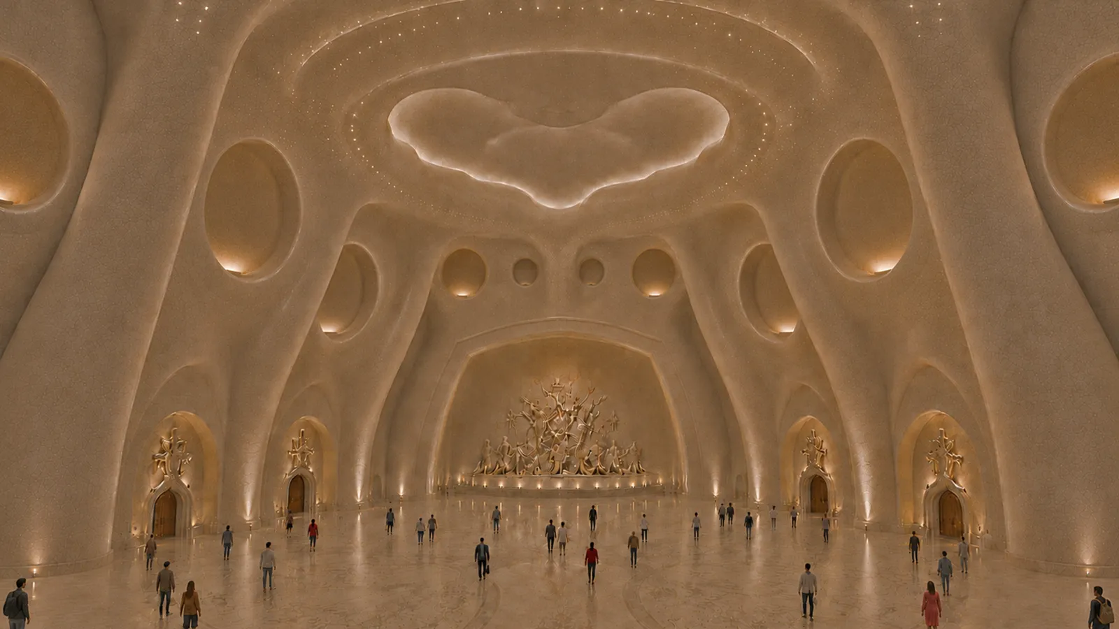 A rendering of the Orient Room at Gaudí Hotel Attraction.