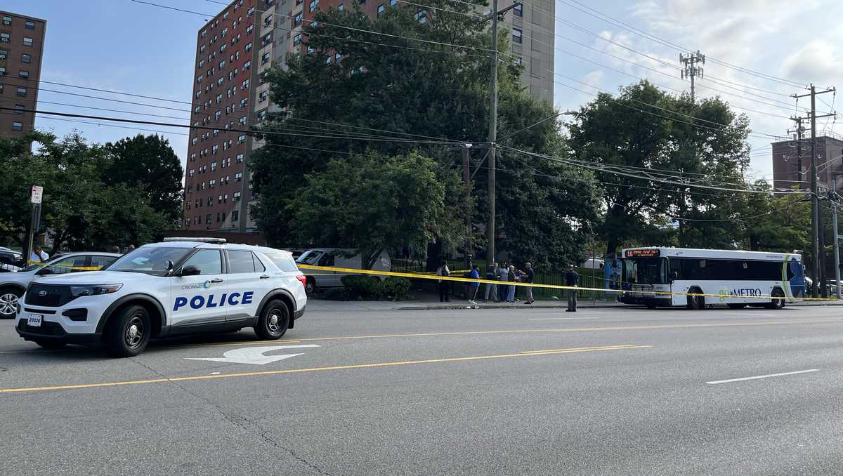 Police: 1 hospitalized after shooting at bus stop in Cincinnati's West End