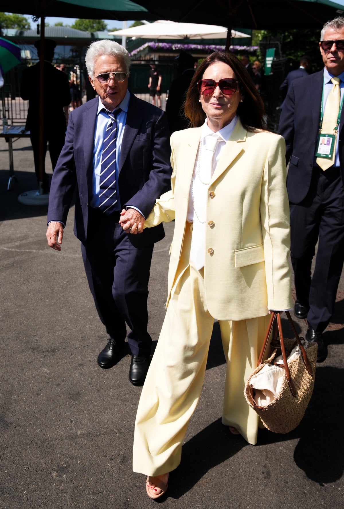 Dustin Hoffman and his wife Lisa are also in attendance for the men's final (PA)
