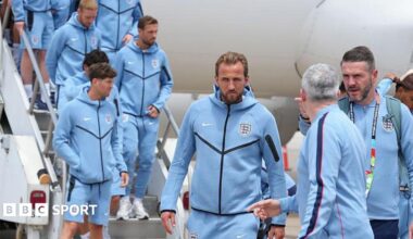England players arrive in Kansas City, their tournament base, before beginning a World Cup campaign of extensive travel