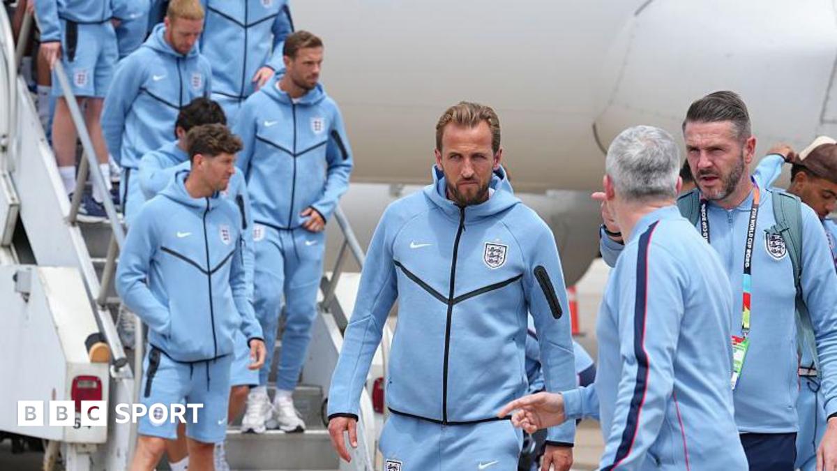 England players arrive in Kansas City, their tournament base, before beginning a World Cup campaign of extensive travel
