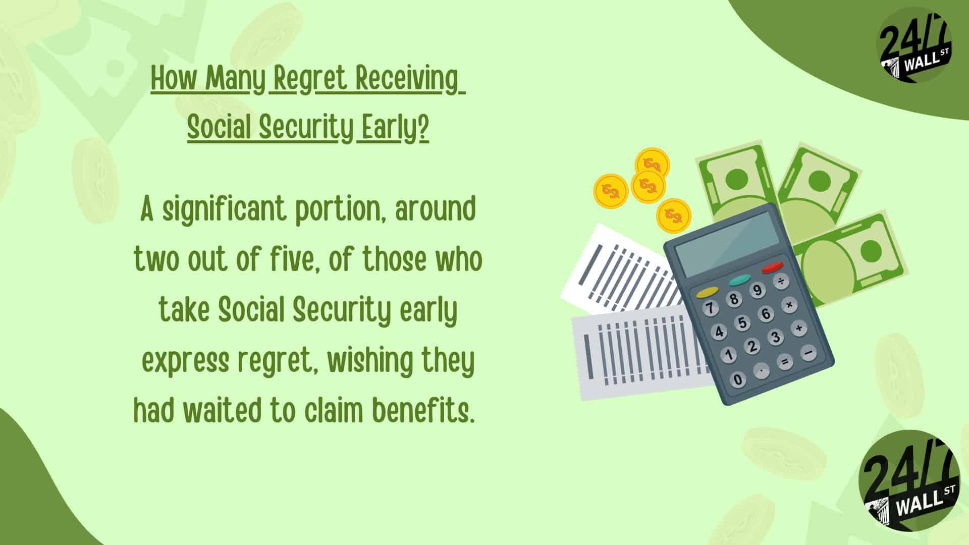 How Many Regret Receiving Social Security Early?