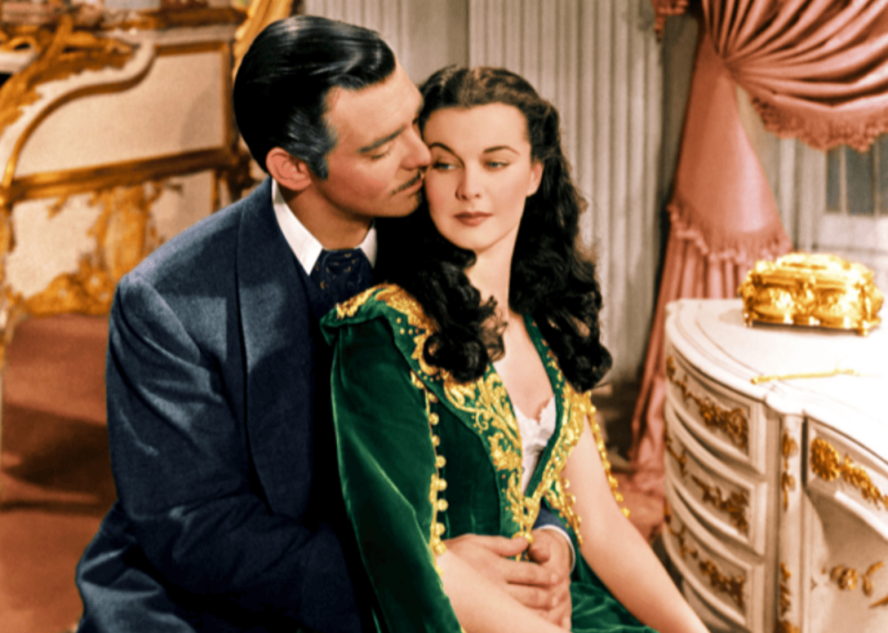 Clark Gable and Vivien Leigh in a scene from ‘Gone with the Wind.' -