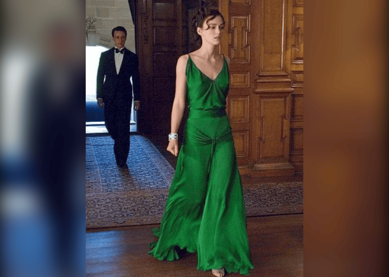 Keira Knightley and James McAvoy in a scene from ‘Atonement.' -