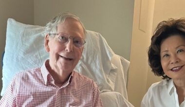Senator Mitch McConnell sends health update from hospital bed