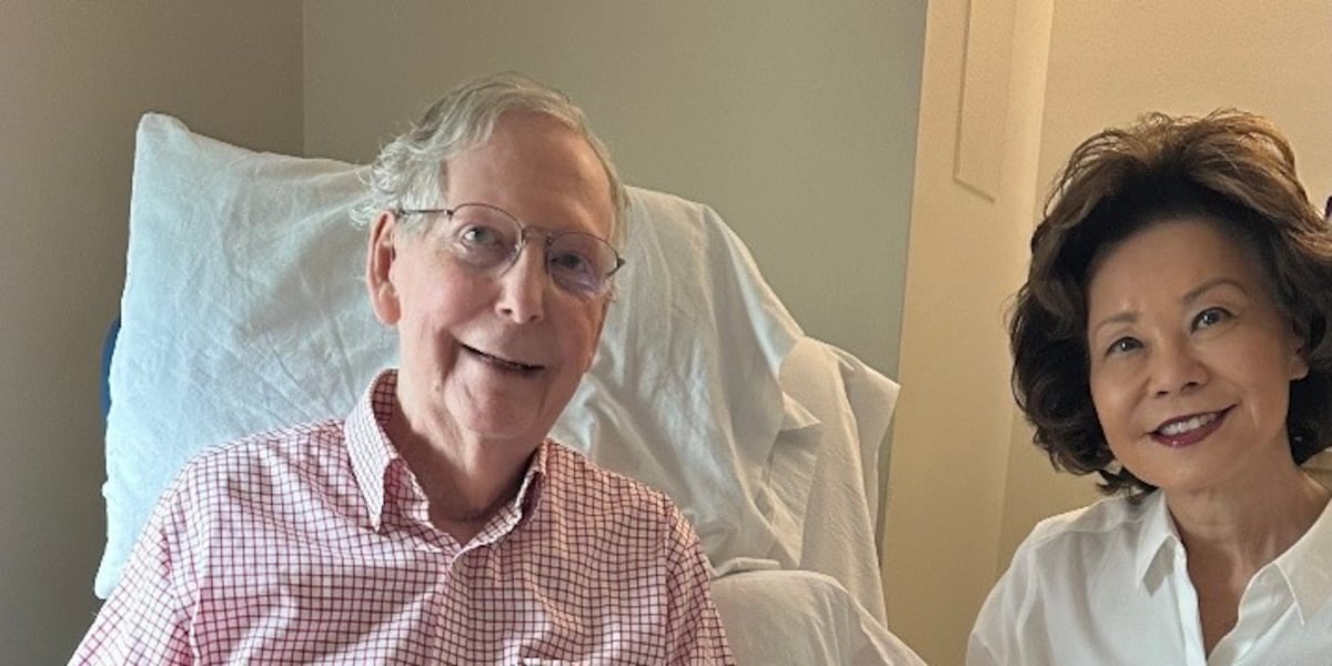 Senator Mitch McConnell sends health update from hospital bed