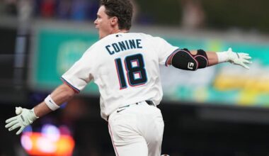 Griffin Conine’s walk-off RBI single snaps the Marlins’ 12-game skid with an 8-7 win over Phillies