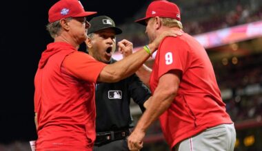 Two Phillies coaches tossed after Reds’ Elly De La Cruz called safe at second base