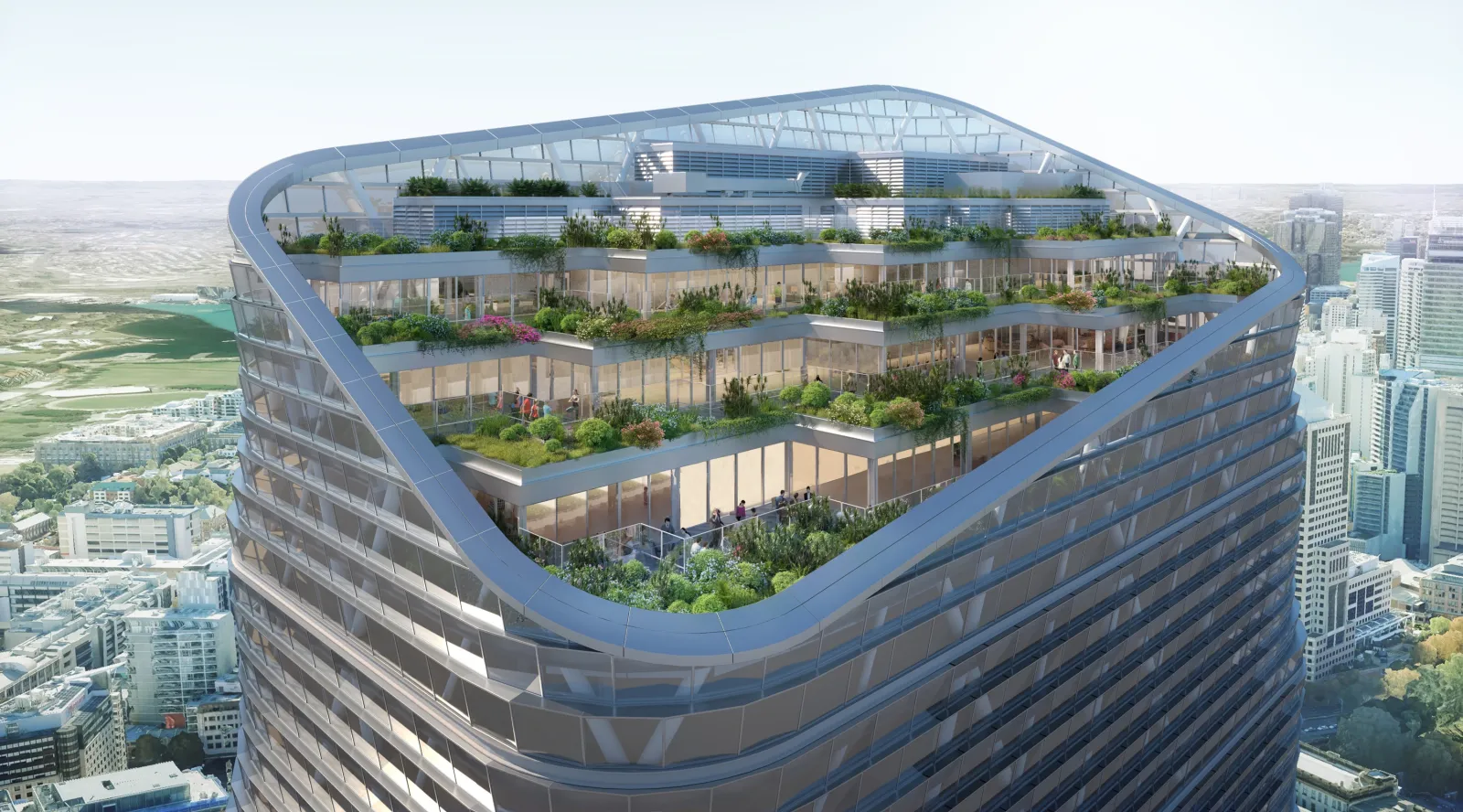 Atlassian Central in Sydney, Australia, the world's tallest hybrid timber tower.