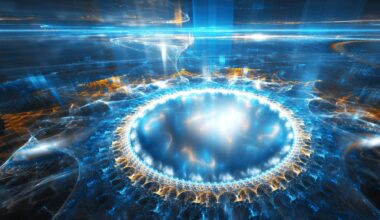 Abstract Quantum Physics Alien Technology Illustration