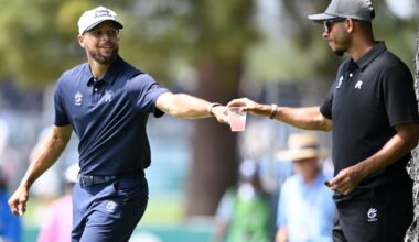 Steph Curry, Joe Pavelski trail Mardy Fish at American Century Championship