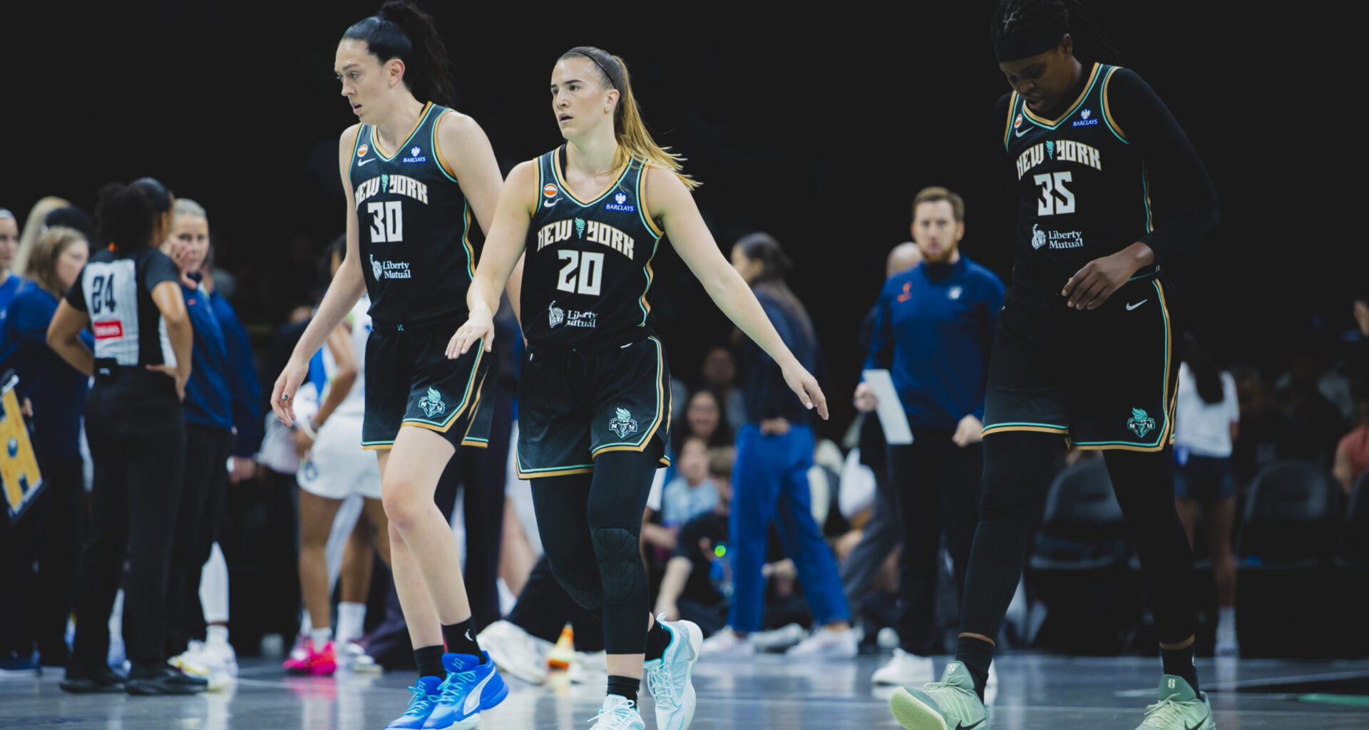July 3rd, 2026; New York Liberty defeat the Minnesota Lynx 99-86 at Barclays Center in Brooklyn, NY (Photos by. Brandon Todd/New York Liberty)