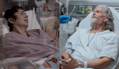Brittany Allen and Jeff Kober in The Pitt