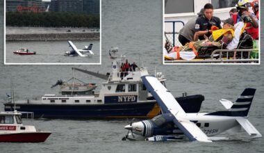 Seaplane carrying 8 passengers crashes into NYC's East River