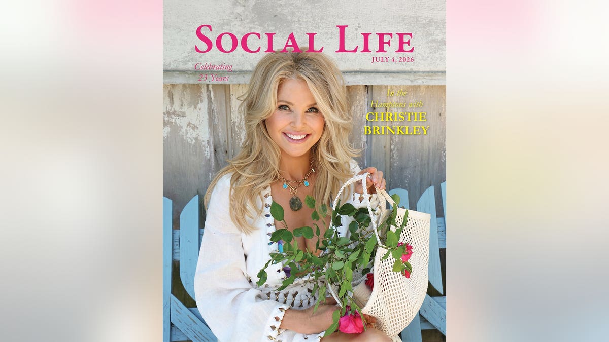 Christie Brinkley Social Life magazine cover.