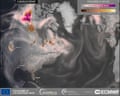 Copernicus satellite model shows estimated carbon emissions of Canadian wildfires