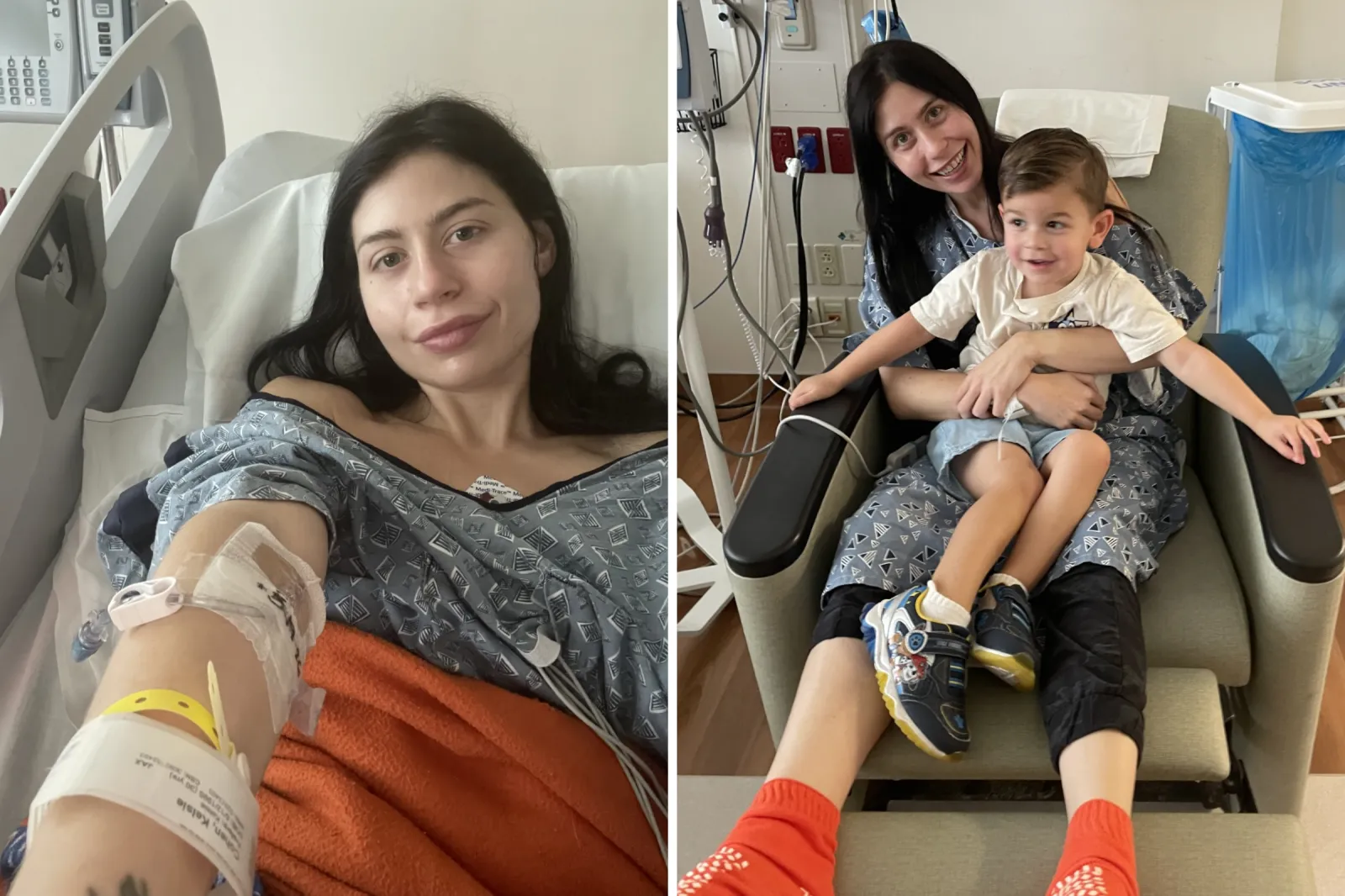 Kelsie Cohen in the hospital.