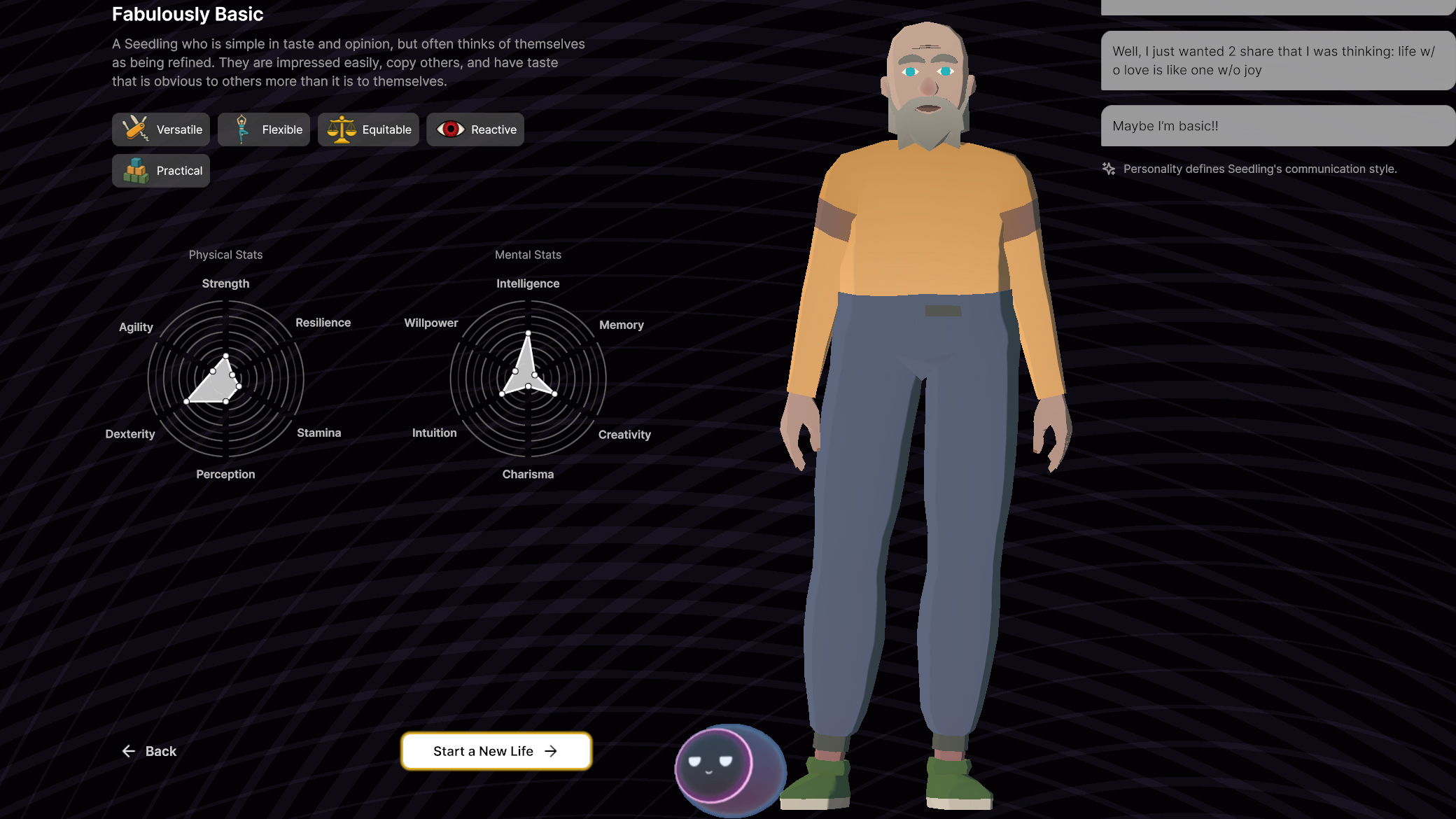A seedling character creator