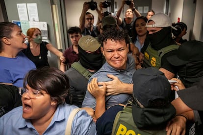 A young man of Paraguayan descent in a New York court.