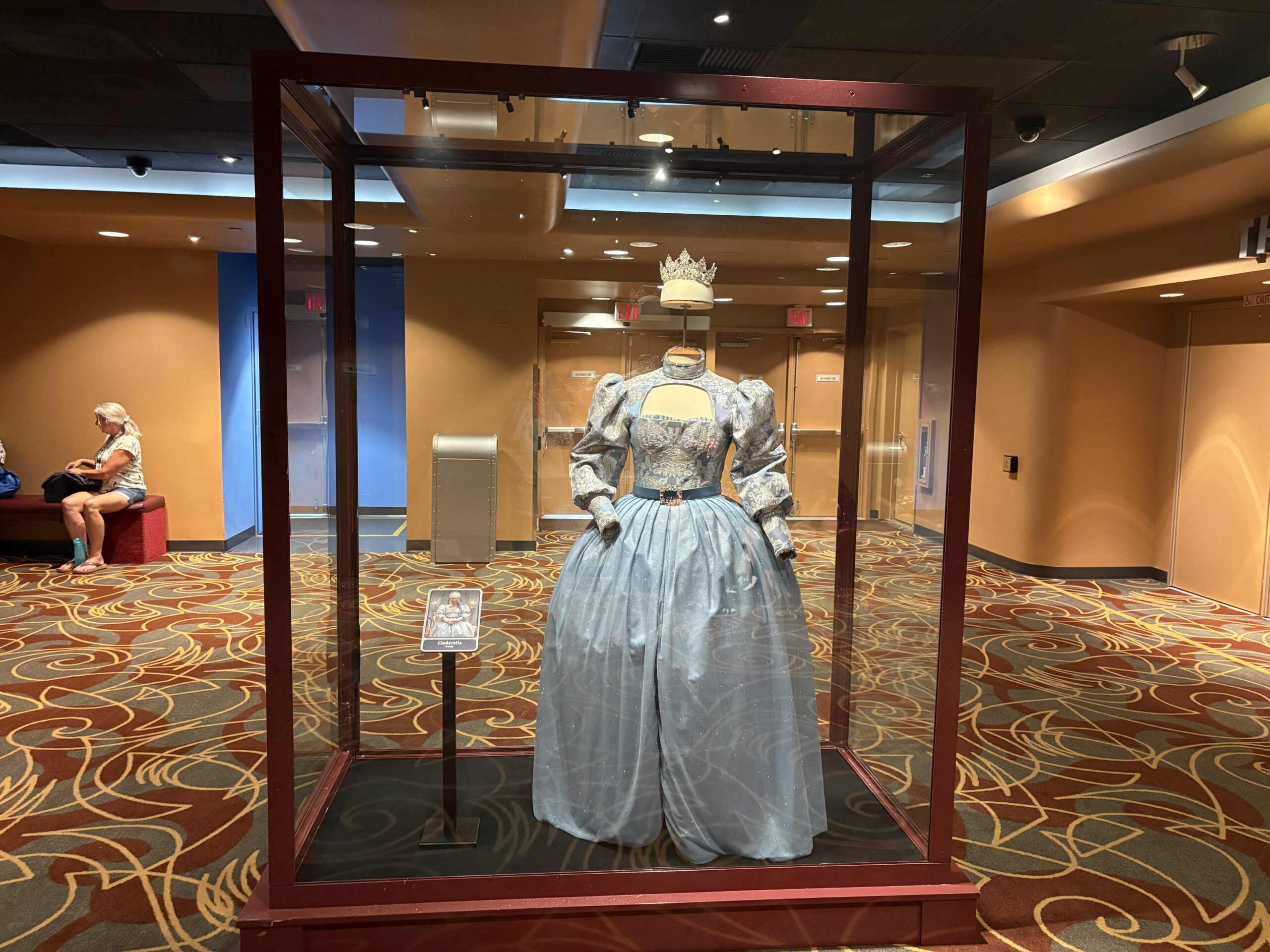 There is also a display for Brandy's Cinderella costume, complete with her crown as well.