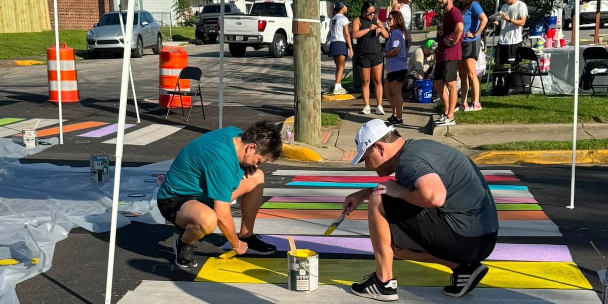 Henderson intersection closed for painting of new street mural