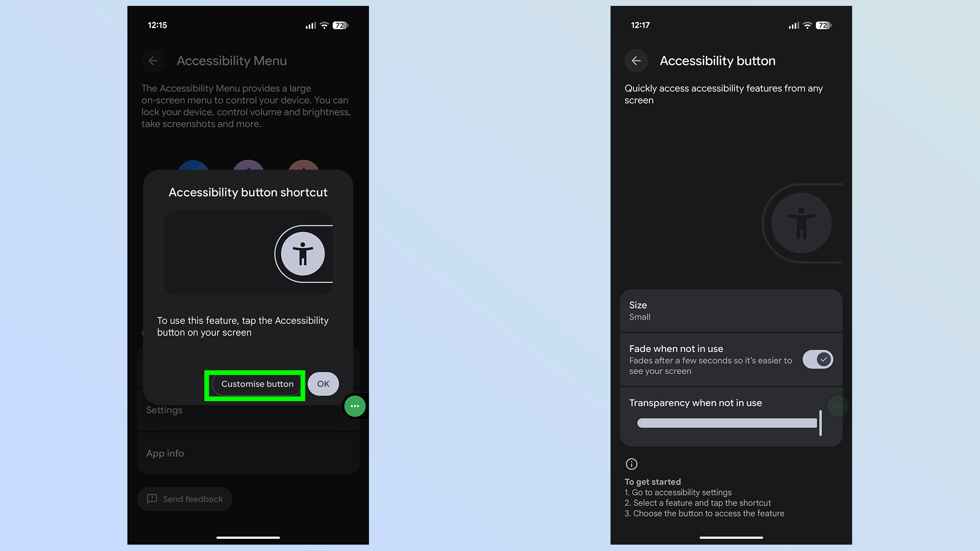 android accessibility shortcut how to