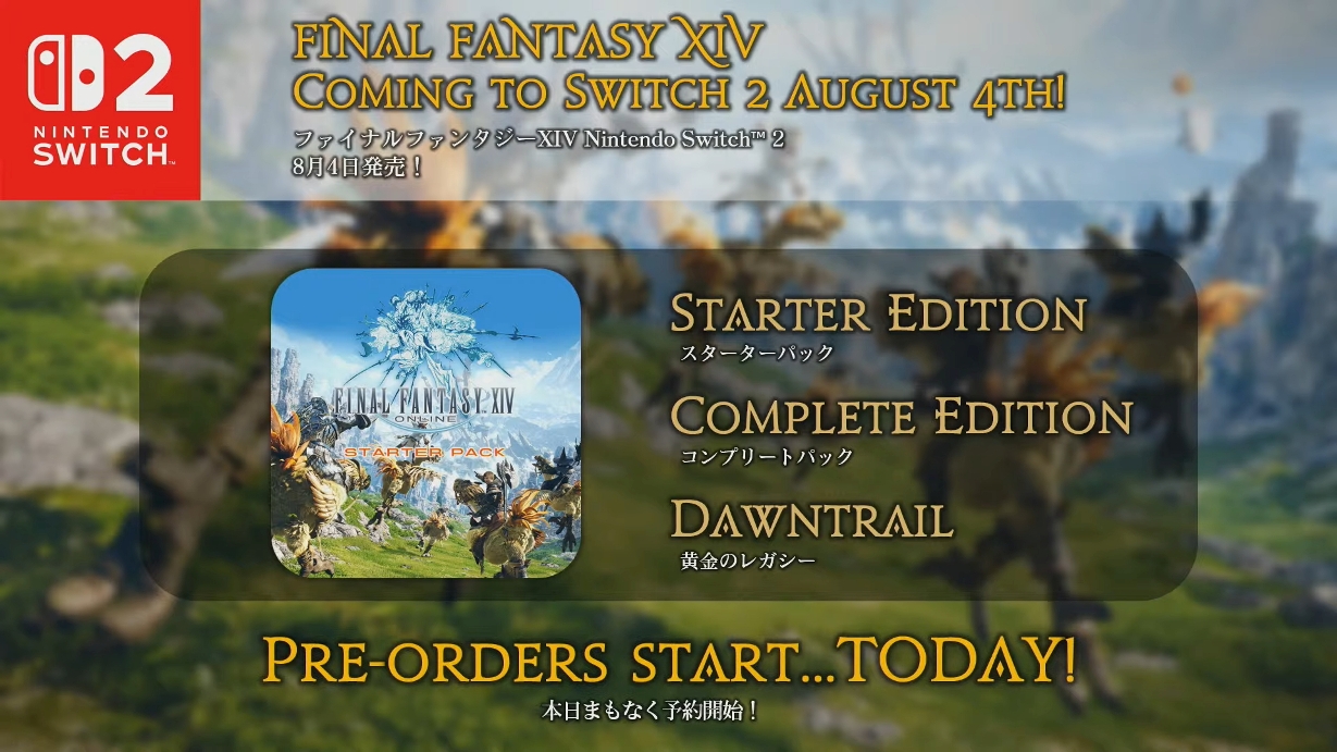 Final Fantasy 14 reveals Nintendo Switch 2 release date and pricing, Final Fantasy 7 remake collaboration, more