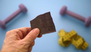 Fitness Diet Hand Holding Broken Dark Chocolate