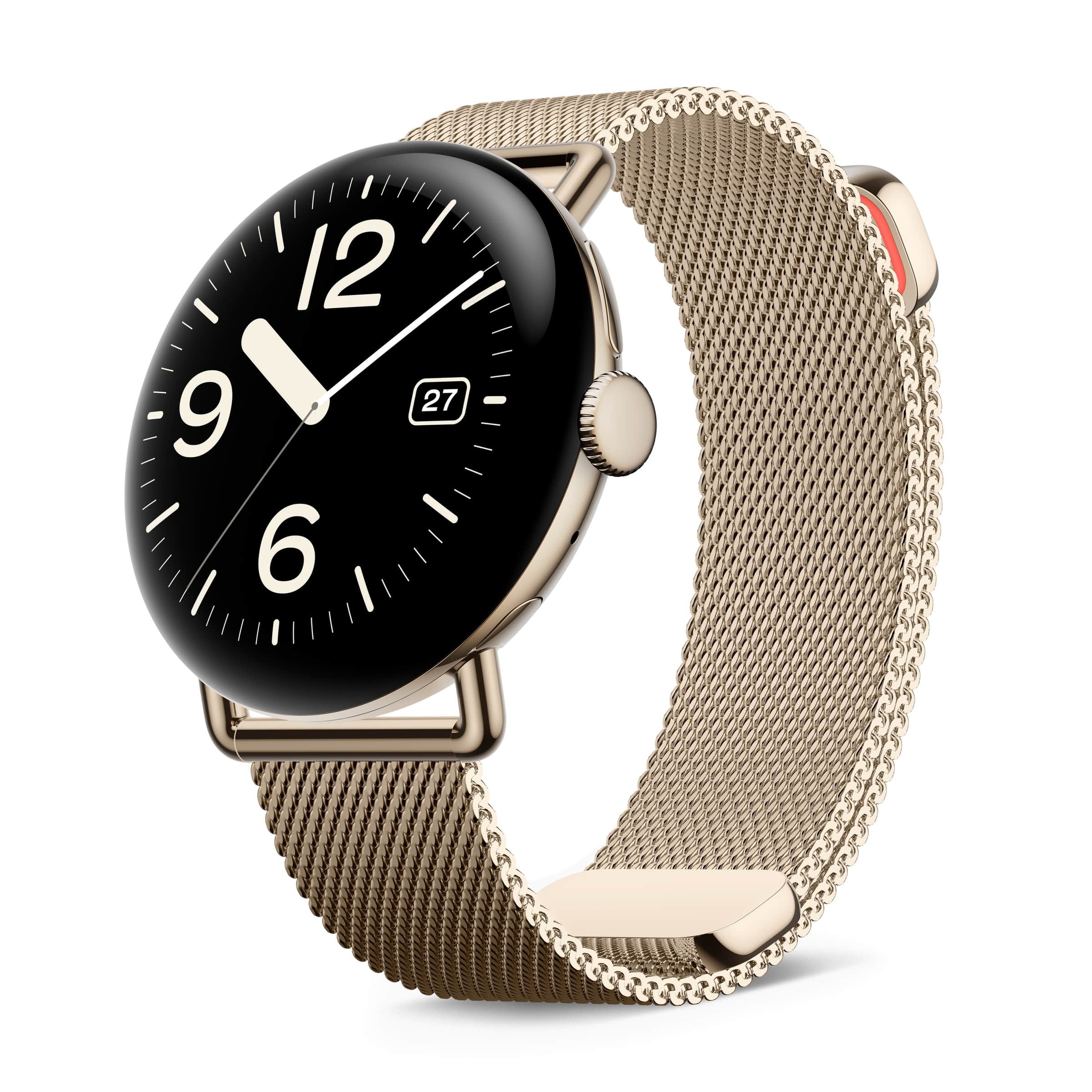 Google Pixel Watch 4 with Metal&nbsp;Mesh&nbsp;Band