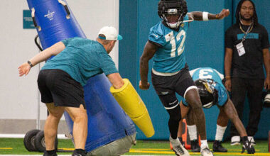 Jags 2-way player Travis Hunter returns stronger and fast after knee injury cuts short rookie year