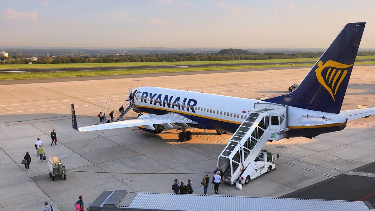 Ryanair plane on runway