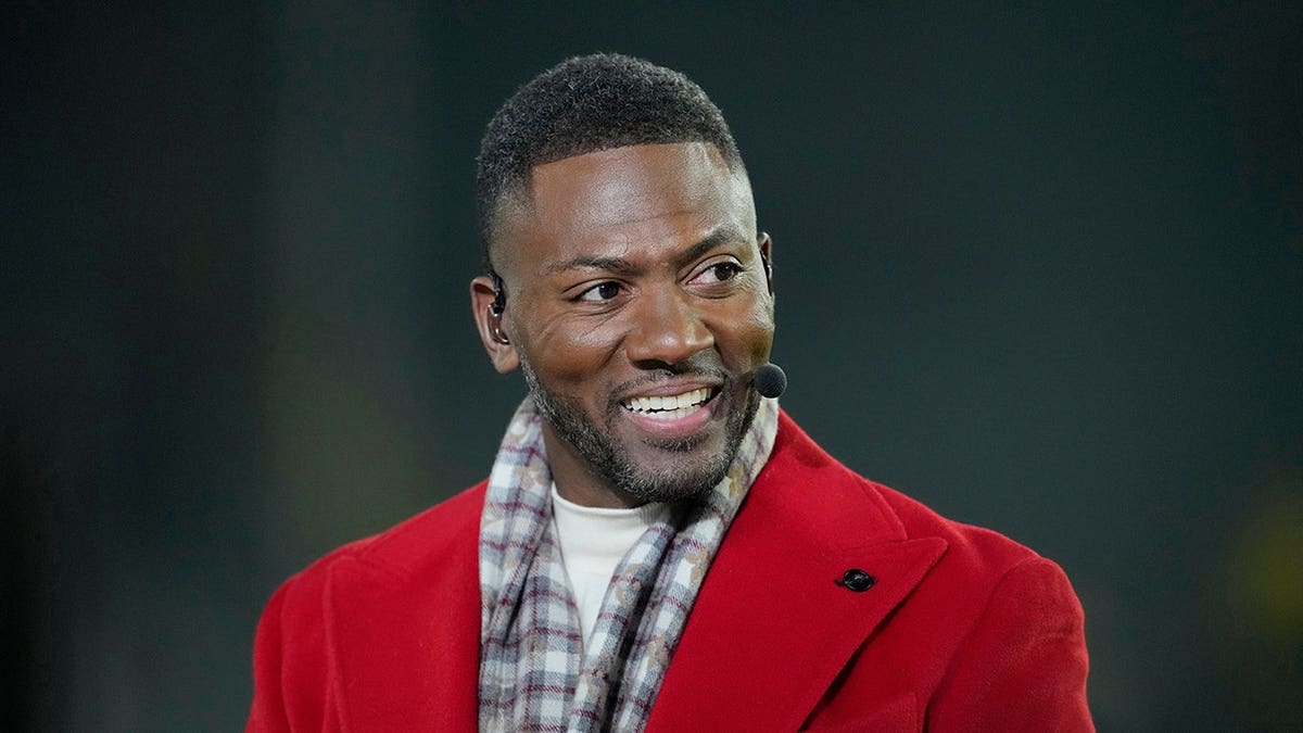 Ryan Clark looks on before a game at Lambeau Field in Green Bay, Wisconsin.