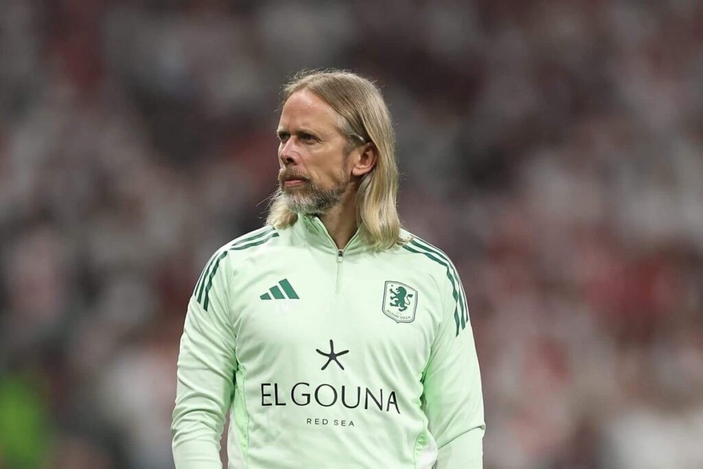 Austin MacPhee in Villa tracksuit