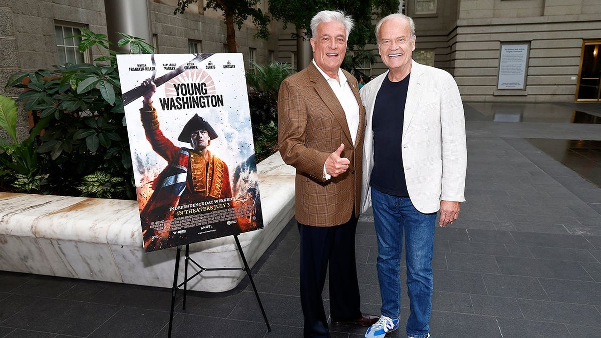 Jose Cunningham and Kelsey Grammer attend the Young Washington DC screening at the National Portrait Gallery.