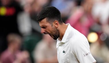 Novak Djokovic beats Félix Auger-Aliassime at Wimbledon in five-set epic