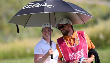 How LPGA stars are handling France’s heat wave: umbrellas, ice cream and, yes, Evian