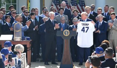 Trump honors Dodgers for ‘truly a great World Series’ at White House ceremony