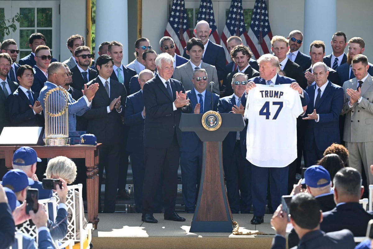 Trump honors Dodgers for ‘truly a great World Series’ at White House ceremony