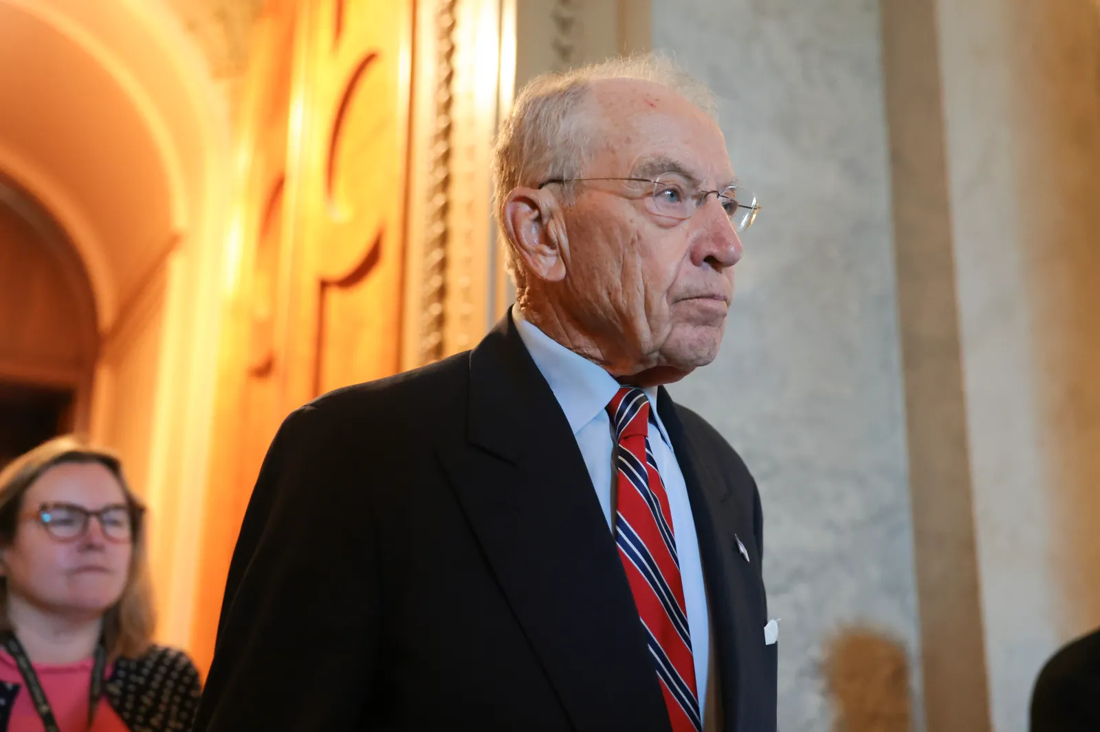U.S. Senator Chuck Grassley exits the Senate chamber in the U.S. Capitol on July 20 in Washington, D.C. (Photo by Anna Moneymaker/Getty Images)