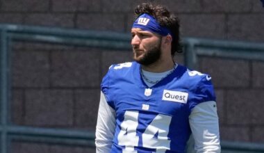 Giants' Cam Skattebo Falls After Doing Backflip on Video at Fanatics Fest Amid Injury Rehab