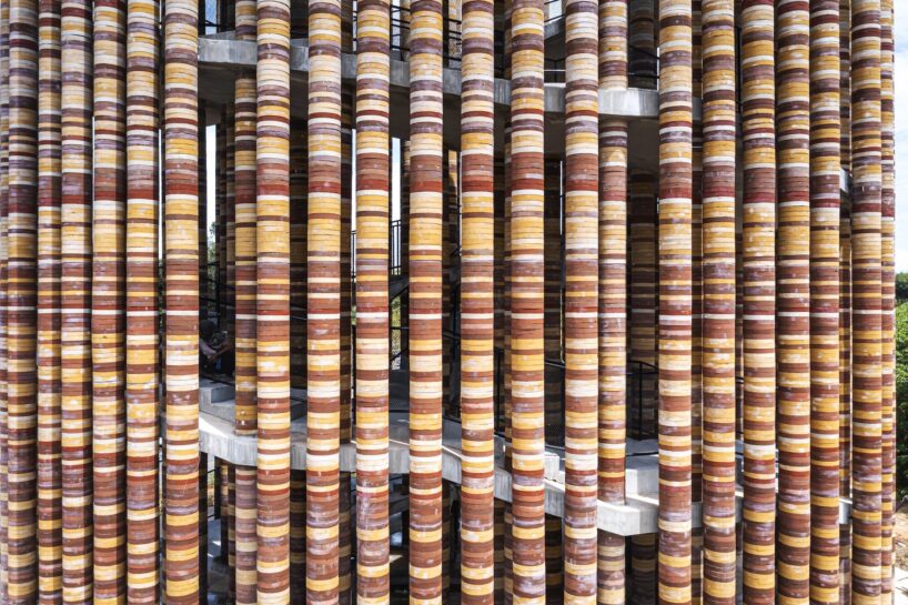 handmade elephant-dung bricks make goya tower rise in southern thailand - 1