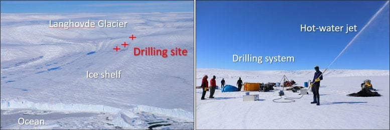 Hot Water Drilling on Langhovde Glacier