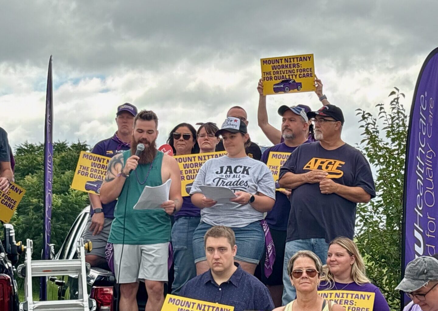Joined by Labor Leaders and Rep. Ro Khanna, Mount Nittany Workers Criticize Loss of Health Benefits During Strike